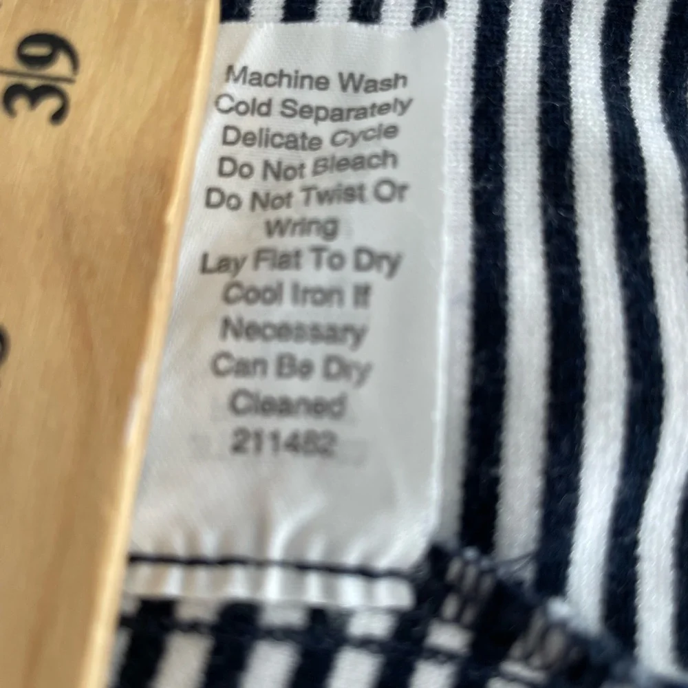 CAbi Sz S Life Jacket Navy Nautical Stripe Stretch Ponte Spring Cruise Vacation - Picture 9 of 17